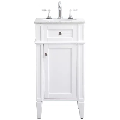 Elegant Lighting 18 Inch Single Bathroom Vanity Set In White