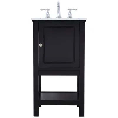 Elegant Lighting 19 Inch Single Bathroom Vanity Set In Black