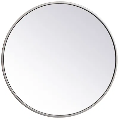 Elegant Lighting 21-in W X 21-in H Metal Frame Round Wall Mirror In Silver