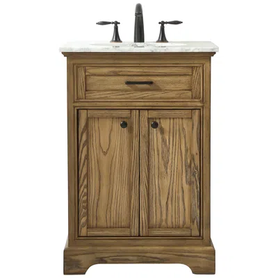 Elegant Lighting 24 Inch Single Bathroom Vanity In Driftwood