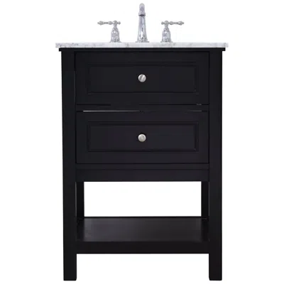 Elegant Lighting 24 Inch Single Bathroom Vanity Set In Black