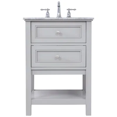 Elegant Lighting 24 Inch Single Bathroom Vanity Set In Grey