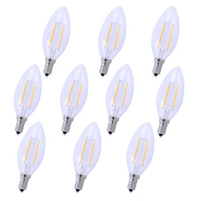 Elegant Lighting 2.5w (25 Watt Equivalent) B10 Led, Non-dimmable Light Bulb, E12/candelabra Base In Clear