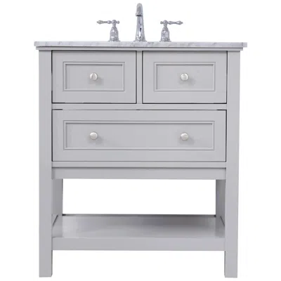 Elegant Lighting 30 In. Single Bathroom Vanity Set In Grey