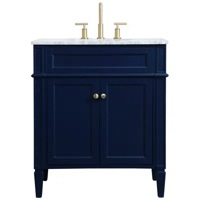 Elegant Lighting 30 Inch Single Bathroom Vanity In Blue