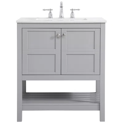 Elegant Lighting 30 Inch Single Bathroom Vanity In Gray