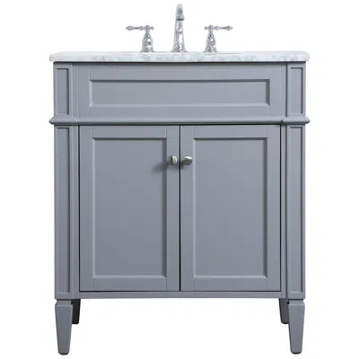 Elegant Lighting 30 Inch Single Bathroom Vanity In Grey