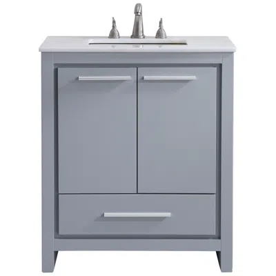 Elegant Lighting 30 Inch Single Bathroom Vanity Set, Grey
