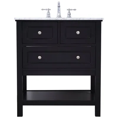 Elegant Lighting 30 Inch Single Bathroom Vanity Set In Black