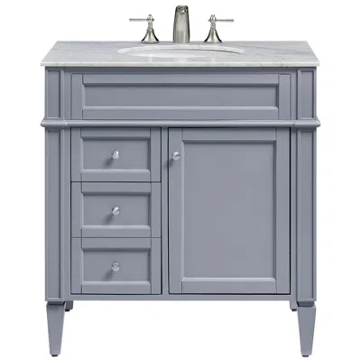 Elegant Lighting 32 Inch Single Bathroom Vanity Set In Grey