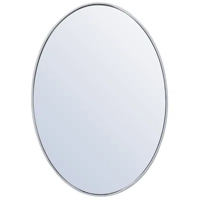 Elegant Lighting 34-in W X 24-in H Metal Frame Oval Wall Mirror In Silver
