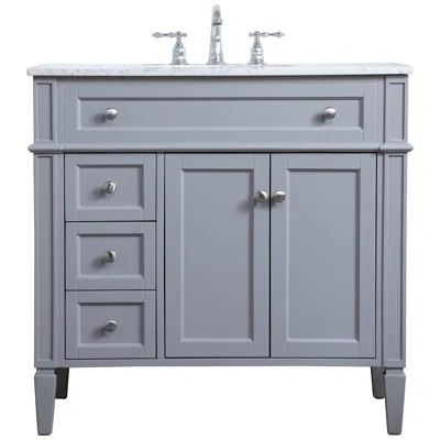Elegant Lighting 36 Inch Single Bathroom Vanity In Grey