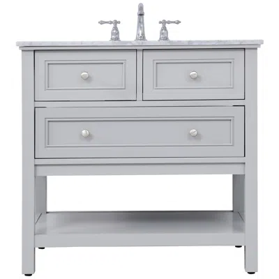 Elegant Lighting 36 Inch Single Bathroom Vanity Set In Grey