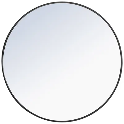 Elegant Lighting 36-in W X 36-in H Metal Frame Round Wall Mirror In Black