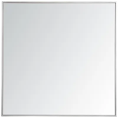 Elegant Lighting 36-in W X 36-in H Metal Frame Square Wall Mirror In Silver In Gray