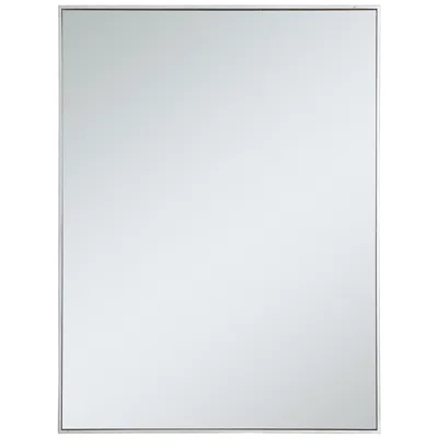 Elegant Lighting 36-in W X 48-in H Metal Frame Rectangle Wall Mirror In Silver