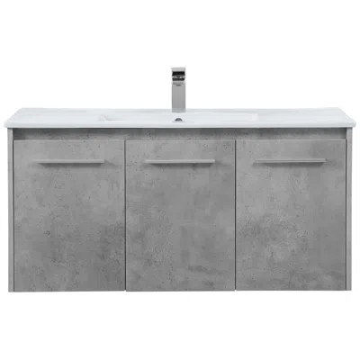 Elegant Lighting 40 Inch Single Bathroom Floating Vanity In Gray