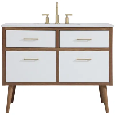 Elegant Lighting 42 Inch Bathroom Vanity In White