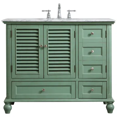 Elegant Lighting 42 Inch Single Bathroom Vanity In Vintage Mint