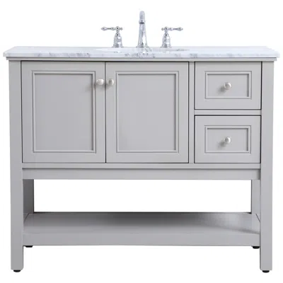 Elegant Lighting 42 Inch Single Bathroom Vanity Set In Grey