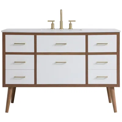 Elegant Lighting 48 Inch Bathroom Vanity In White