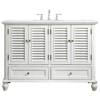 Elegant Lighting 48 Inch Single Bathroom Vanity In Antique White