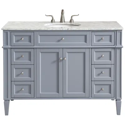 Elegant Lighting 48 Inch Single Bathroom Vanity Set, Grey