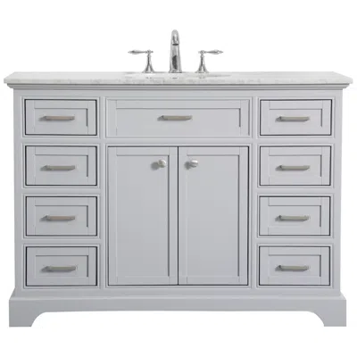 Elegant Lighting 48 Inch Single Bathroom Vanity Set In Light Grey