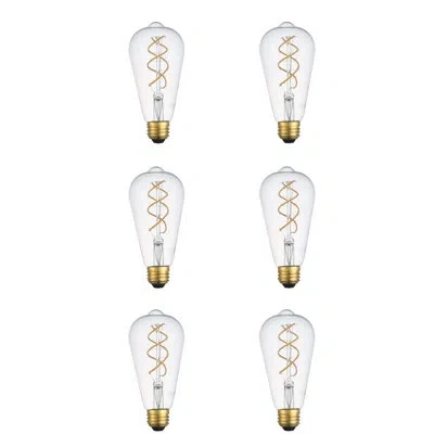 Elegant Lighting 6 Watt (40 Watt Equivalent), St18 Led, Dimmable Light Bulb, Warm White (3000k) E26/medium (standard) In Clear