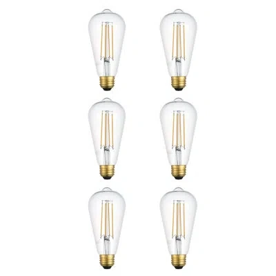 Elegant Lighting 6 Watt (60 Watt Equivalent), St18 Led, Dimmable Light Bulb, Warm White (3000k) E26/medium (standard) In Clear