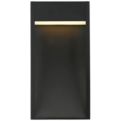 Elegant Lighting Adriel 15" High Black Led Outdoor Wall Light
