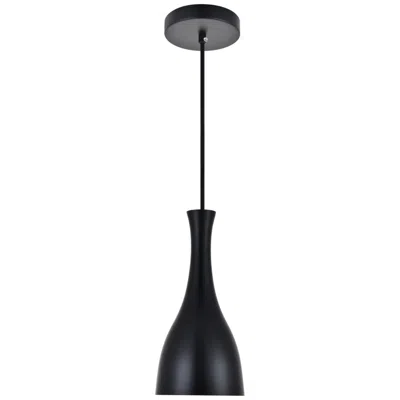Elegant Lighting Aiken 1 Lt Black Pendant