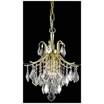 Elegant Lighting Amelia Collection 12" Wide Gold Finish Traditional Pendant Chandelier