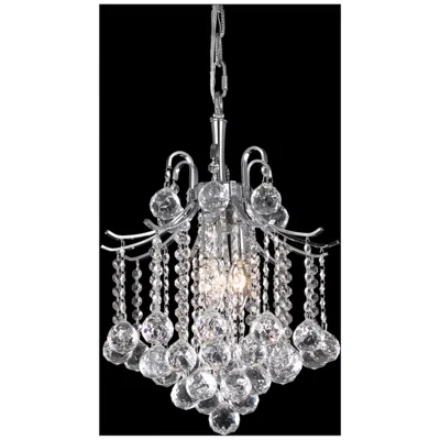 Elegant Lighting Amelia Collection Pendant D12in H15in Lt:3 Chrome Finish