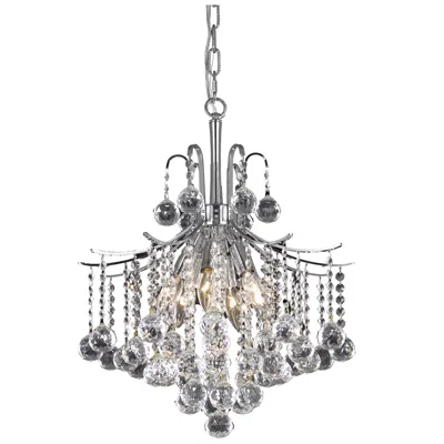 Elegant Lighting Amelia Collection Pendant D17in H20in Lt:6 Chrome Finishâ