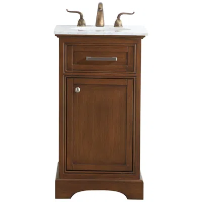 Elegant Lighting Americana 19" Wide Teak Single Sink Bathroom Vanity