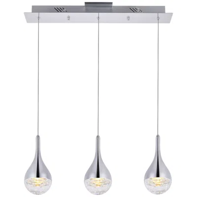 Elegant Lighting Amherst Collection Led 3-lt Chandelier 24in X 4in X 9 Finish