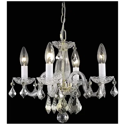 Elegant Lighting Azalea Collection Pendant D15in H12in Lt:4 Chrome Finishâ