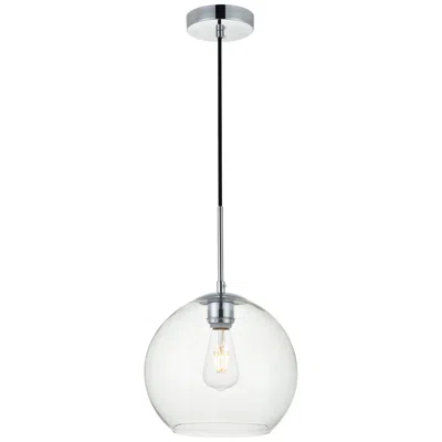 Elegant Lighting Baxter 1 Lt Chrome Pendant With Clear Glass