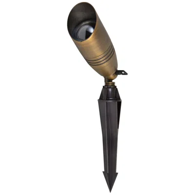 Elegant Lighting Bullet Head 8 1/2" High Antique Brass Landscape Light Spotlight