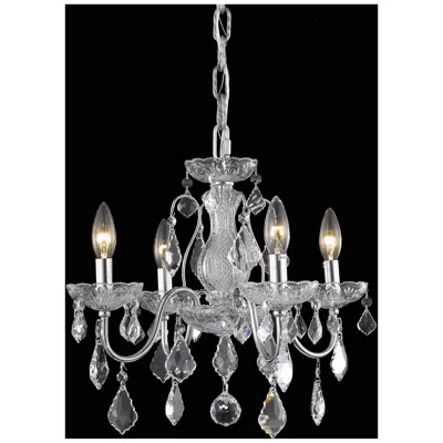 Elegant Lighting Calista Collection Pendant D17in H15in Lt:4 Chrome Finishâ