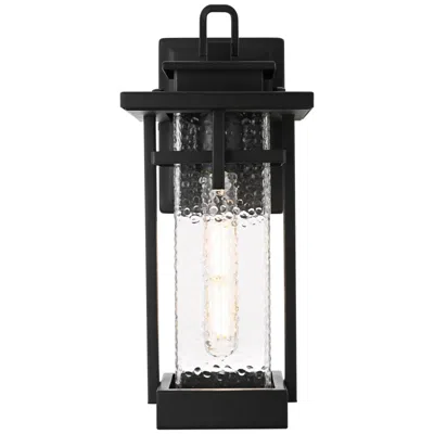 Elegant Lighting Cambria 14" High Black Outdoor Wall Light