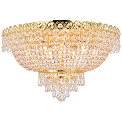 Elegant Lighting Century 20" Wide Gold And Clear Crystal Ceiling Light