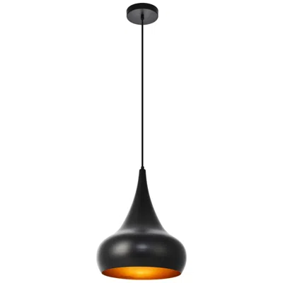 Elegant Lighting Circa Collection Pendant D11.5in H15in Lt:1 Black Finish