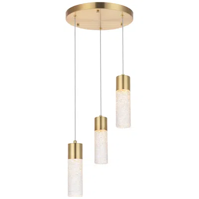 Elegant Lighting Constellation 11 3/4" Wide Gold 3-light Led Mini Cluster Pendant