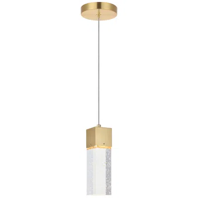 Elegant Lighting Constellation 2 1/2" Wide Gold And Crystal Led Mini Pendant