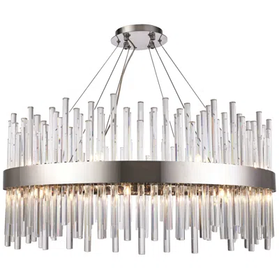 Elegant Lighting Dallas 32" Wide Chrome And Crystal Modern Chandelier
