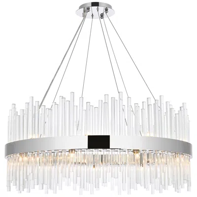 Elegant Lighting Dallas 36" Round Crystal Pendant
