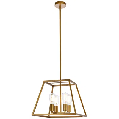 Elegant Lighting Declan 16" Pendant In Brass