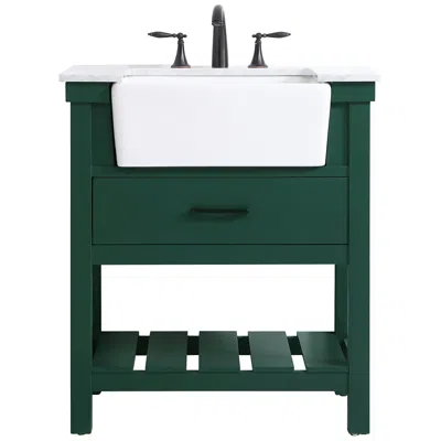 Elegant Lighting Elegant Clement 30 In. Bathroom Vanity In Green